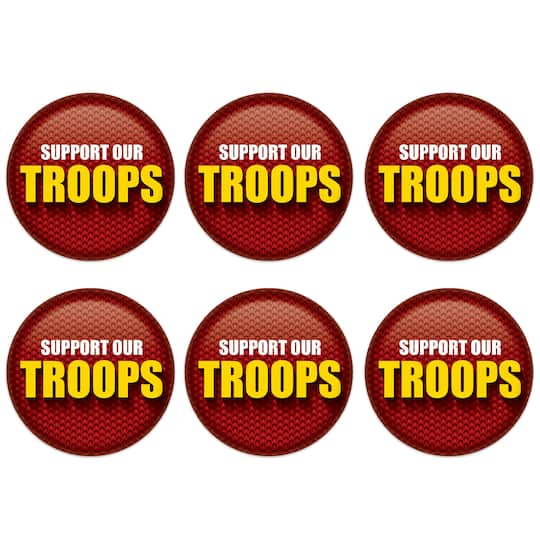 Beistle 2" Support Our Troops Patriotic Buttons, 6ct.